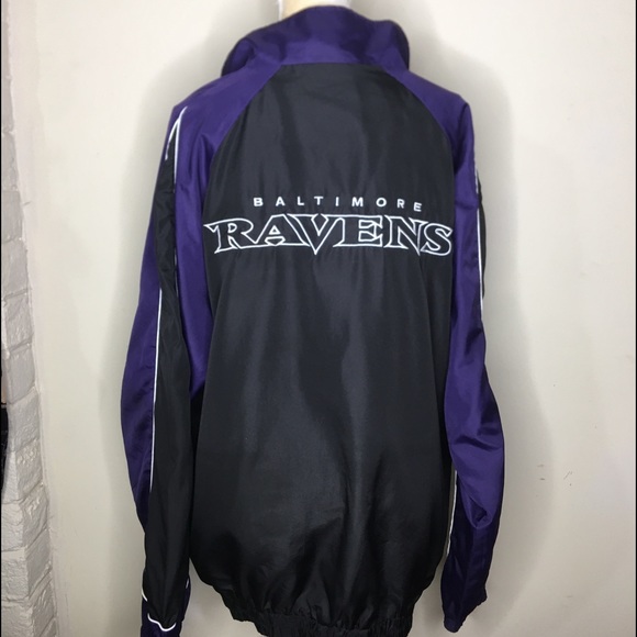 Official Baltimore Raven NFL Pullover Windbreaker Size XL - Picture 2 of 9